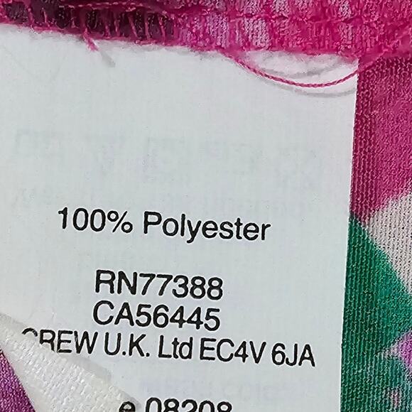 J. Crew Purple Roses and Pink Floral Button Down Tank Top Shirt Size 2 Xs - Picture 6 of 7